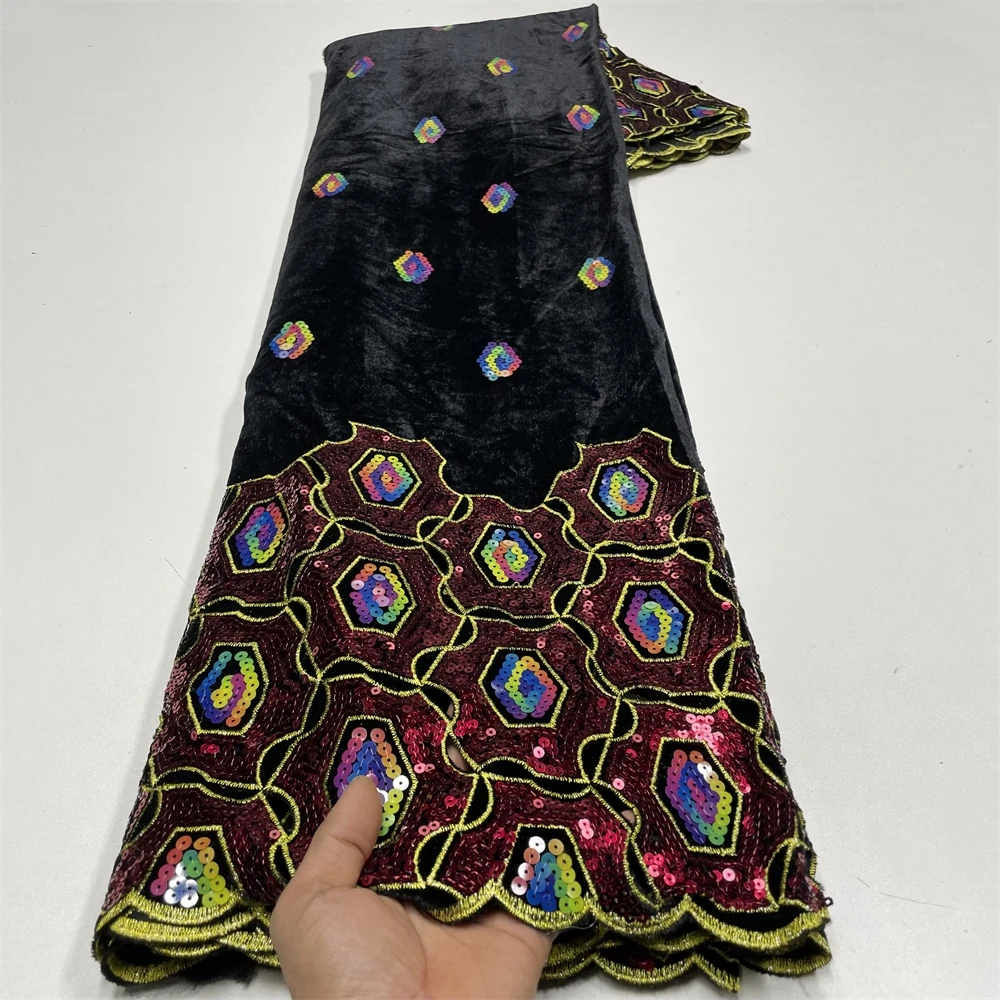 Салува Африканское кружево с колючками и блестками Красная французская вышивка