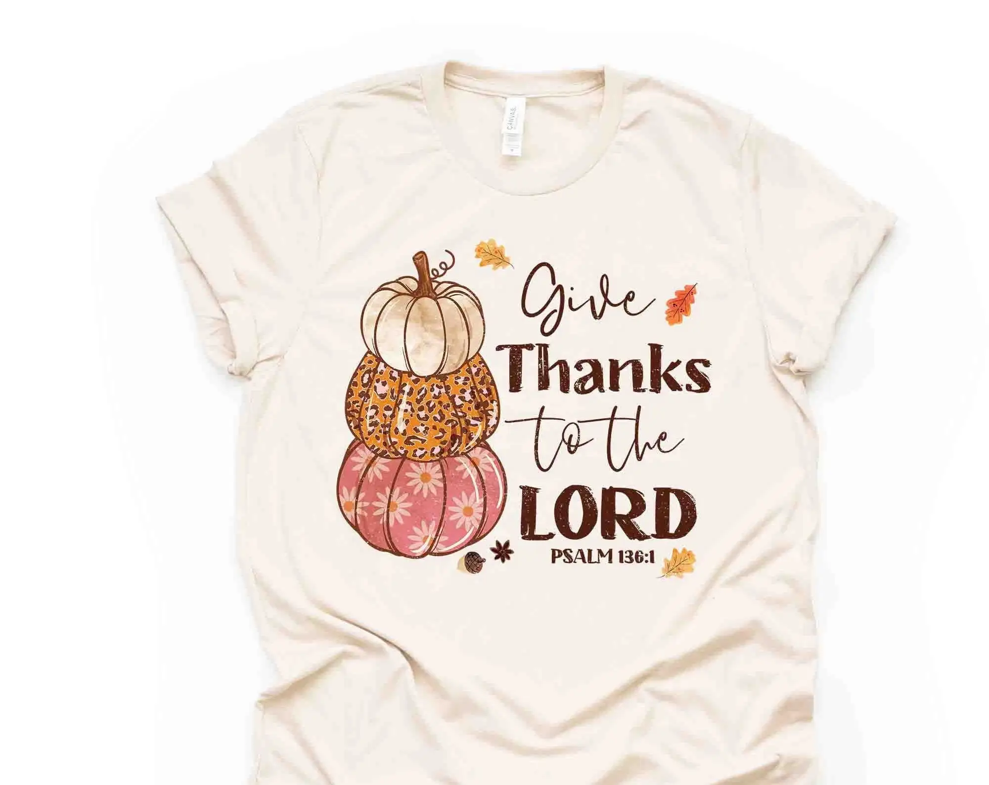 Футболка на День Благодарения благодарю Властелина Симпатичные тыквы рубашке