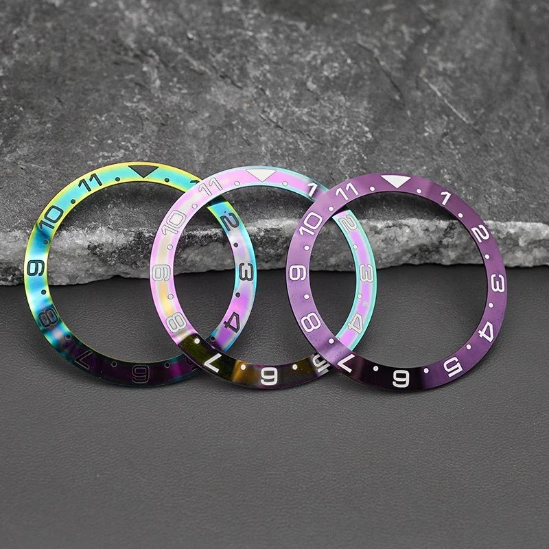12 Hour Bezel Insert 38mm*30.5mm Multicolour Sloping SKX007 Ceramic Bezel Insert Fit SKX007 SKX009 SRPD Watch Accessories Parts