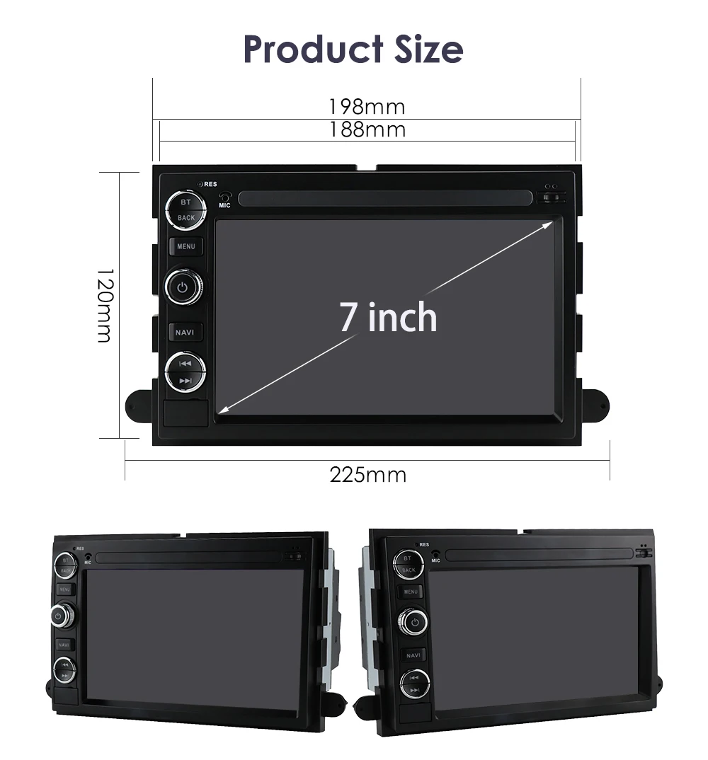 2 Din Android автомобильный мультимедийный плеер для Ford F150 F350 Fusion Explorer Focus E150 Escape Edge Carplay