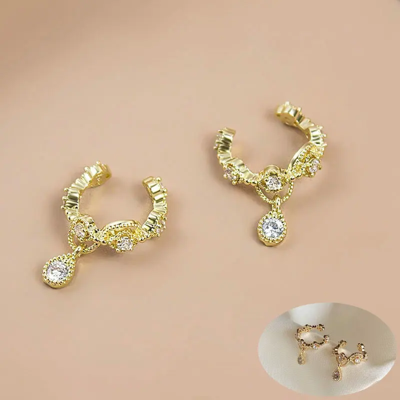 

Water drop Ear Bone Clip Fashion Jewelry Gift Electroplate 1 X Earring Chain