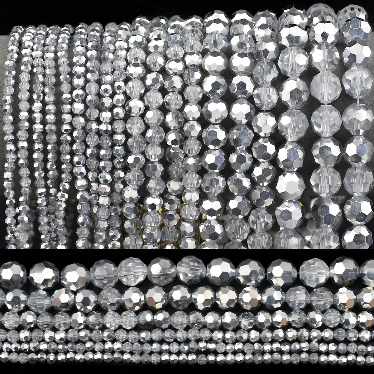 Серебристые Австрийские хрустальные шарики оформление украшений сделай сам