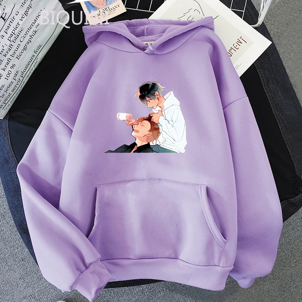 

Толстовка женская с капюшоном, милый свитшот с длинным рукавом и круглым вырезом, в японском стиле аниме сасасаки мияно