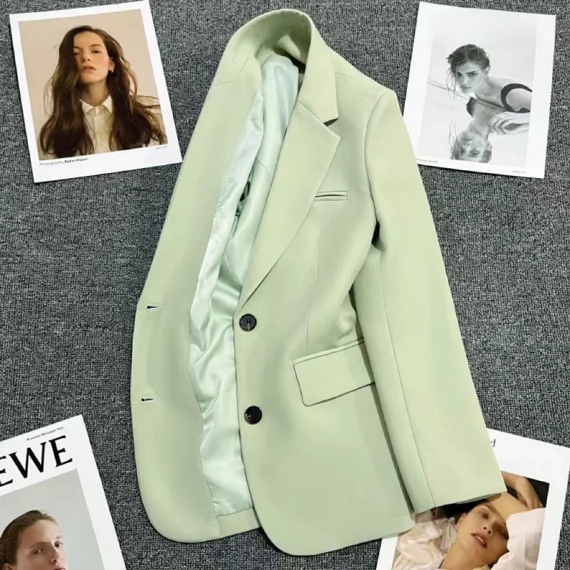 Элегантный розовый женский пиджак Ранняя весна новый стиль приталенный нишевый