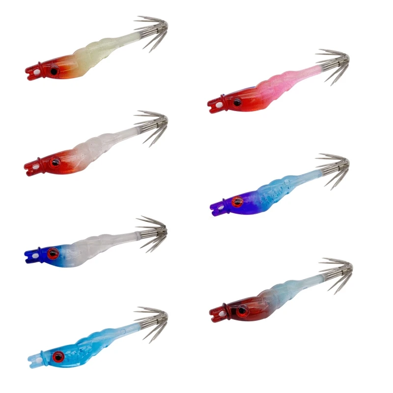 

2Pcs 5cm Squid Jig Fishing Lure Bait Head Hooks Squid Hook Umbrella Sea Fishing