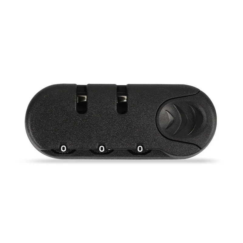 Черный 3-значный Комбинированный Замок для путешествий, багажа, чемодана, кодовый замок, фиксированный замок, аксессуары для сумки с защитой от кражи, замок с цепочкой