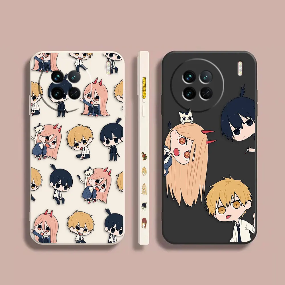 

Case For VIVO X21I X21S X23 X27 X30 X50 X60 X70 PRO PLUS Colour Simple Liquid Silicone Case Chibi Chainsaw Man