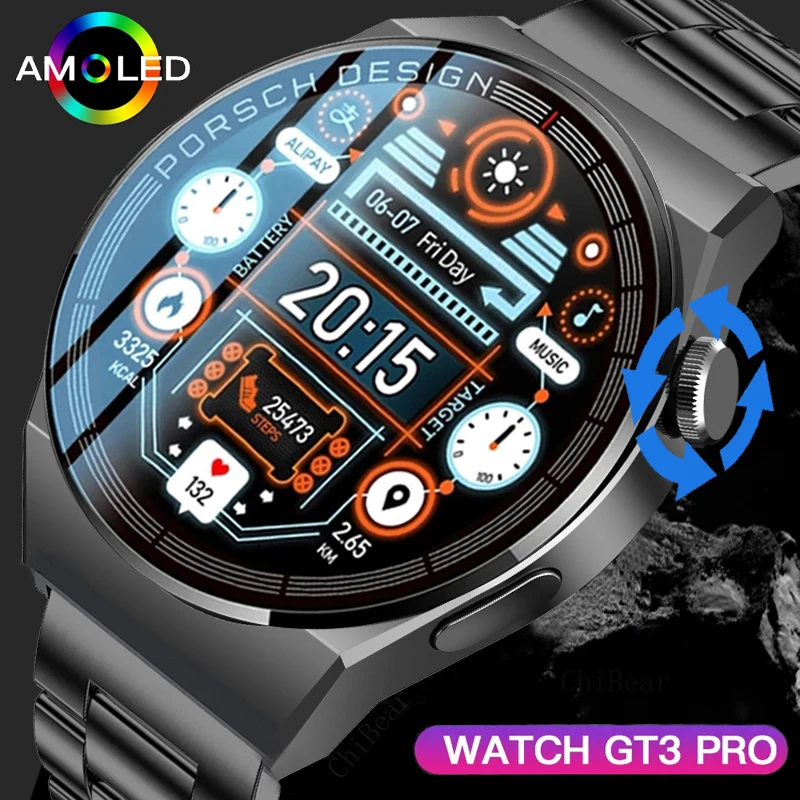 

For Huawei Watch GT3 Pro AMOLED Smart Watch Men Custom Dial Answer Call Sport Fitness Tracker Men Waterproof Smartwatch 2022 NEW