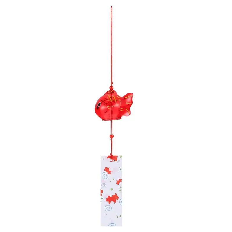 Wind Chime Chimes Japanese Glass Bell Bells Style Goldfish Garden Hanging Outdoor Decor Pendant Furin Decorative Fish Ornament