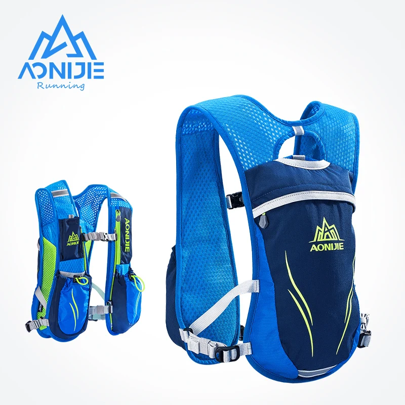 AONIJIE E885 Hydration Backpack Rucksack Bag Vest Harness for 1.5L Water Bladder Hiking Camping Running Marathon Race Sport 5.5L