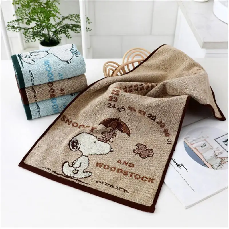 

72X34cm TAKARA TOMY Snoopy on Holiday Cotton Towel Cute Dog Bath Towel Super Soft Home Bathroom Washing Hand Face Towel