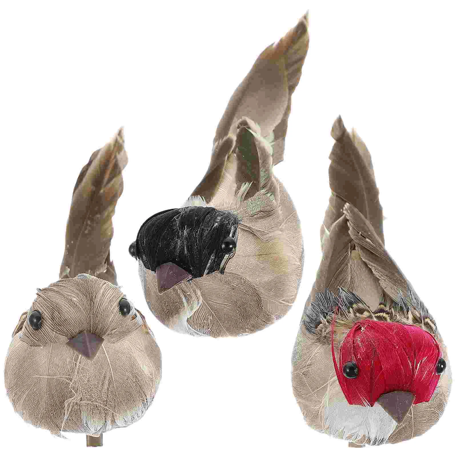 Искусственный воробь декоративный птичий домик поделки поддельные украшения