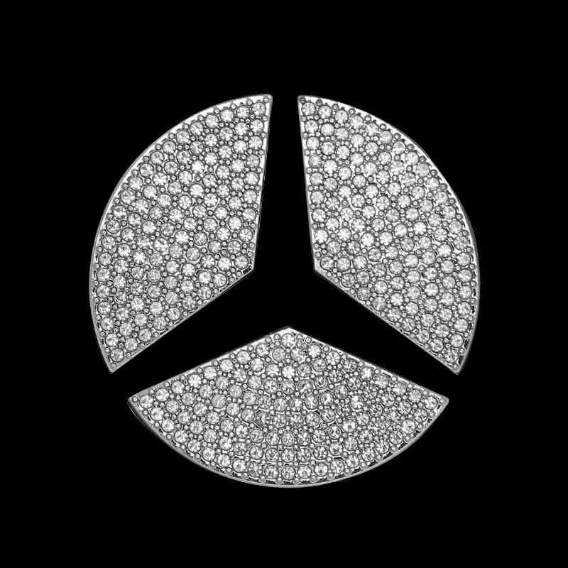 

Автомобильная эмблема рулевого колеса 3D Стразы логотип наклейка с алмазным украшением для Mercedes Benz A/B/C/E/GLA/CLA/GLC/GLK/GLE серии