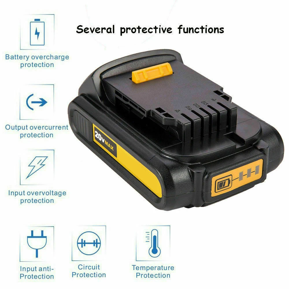 

Сменная литиевая батарея DCB203 20 в 3000 мАч для DeWalt 18 в 20 вольт, литий-ионная батарея макс. DCB206 DCB205 DCB204, электроинструменты