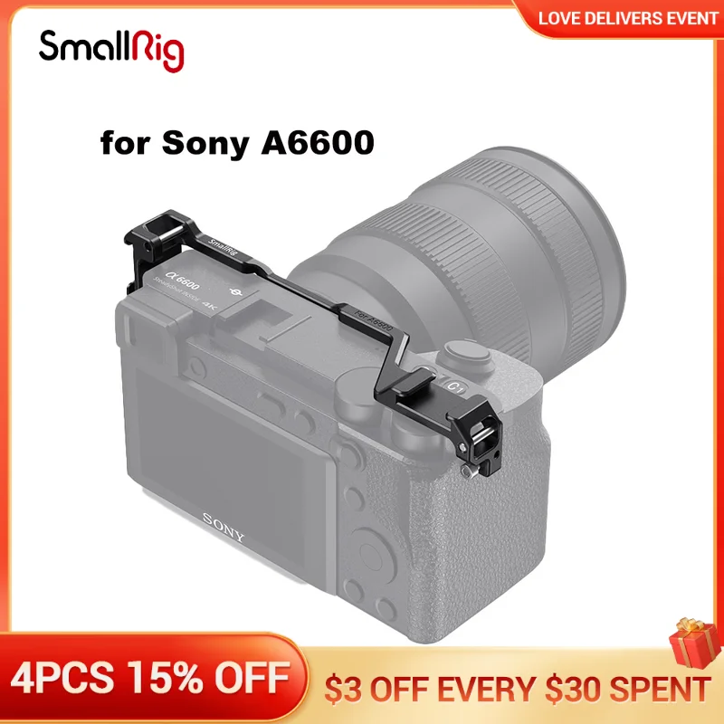 

SmallRig Shoe Mount Relocation Plate for Sony a6600 Camera Quick Release Cold Shoe Plate To Mount Microphone Shock -2498