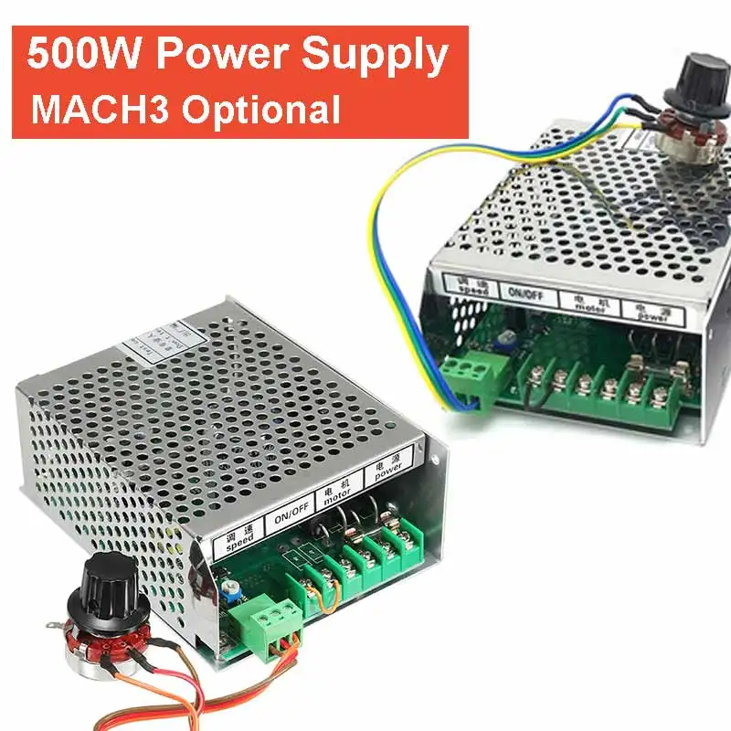 

DC Spindle Power Supply 220V 110V with Speed Control Mach3 CNC Adjustable Switching Power Supply for DC Spindle Motor