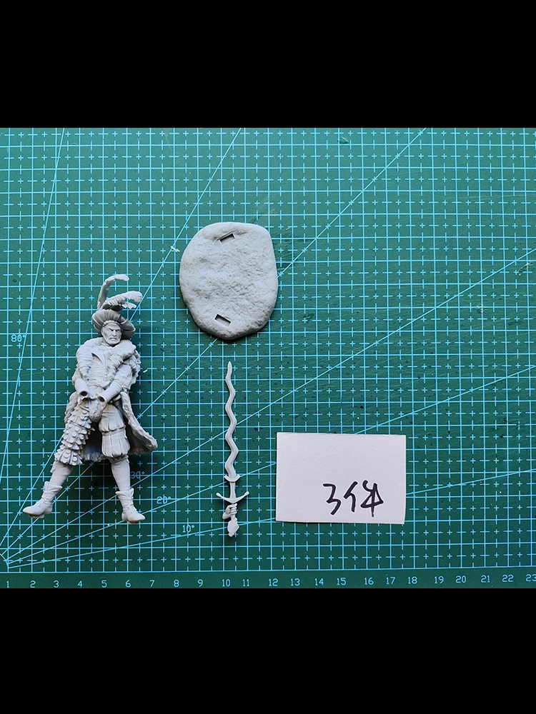 Смола солдат 1/24 старинный зимняя Фантазийная подставка модель несобранная