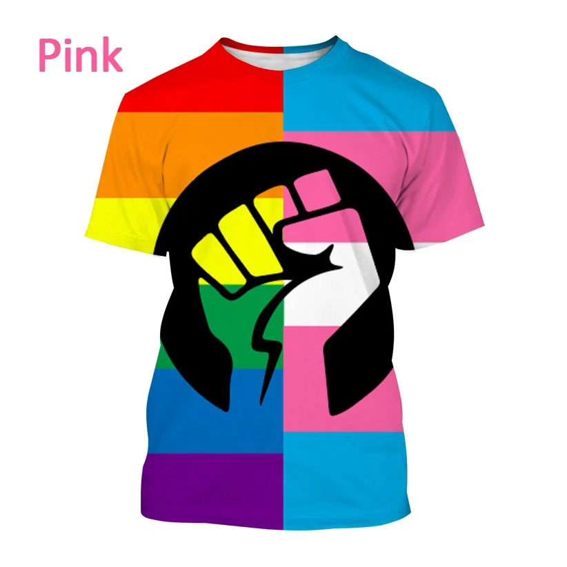 Новая модная Радужная футболка ЛГБТ с 3D принтом летняя индивидуальная