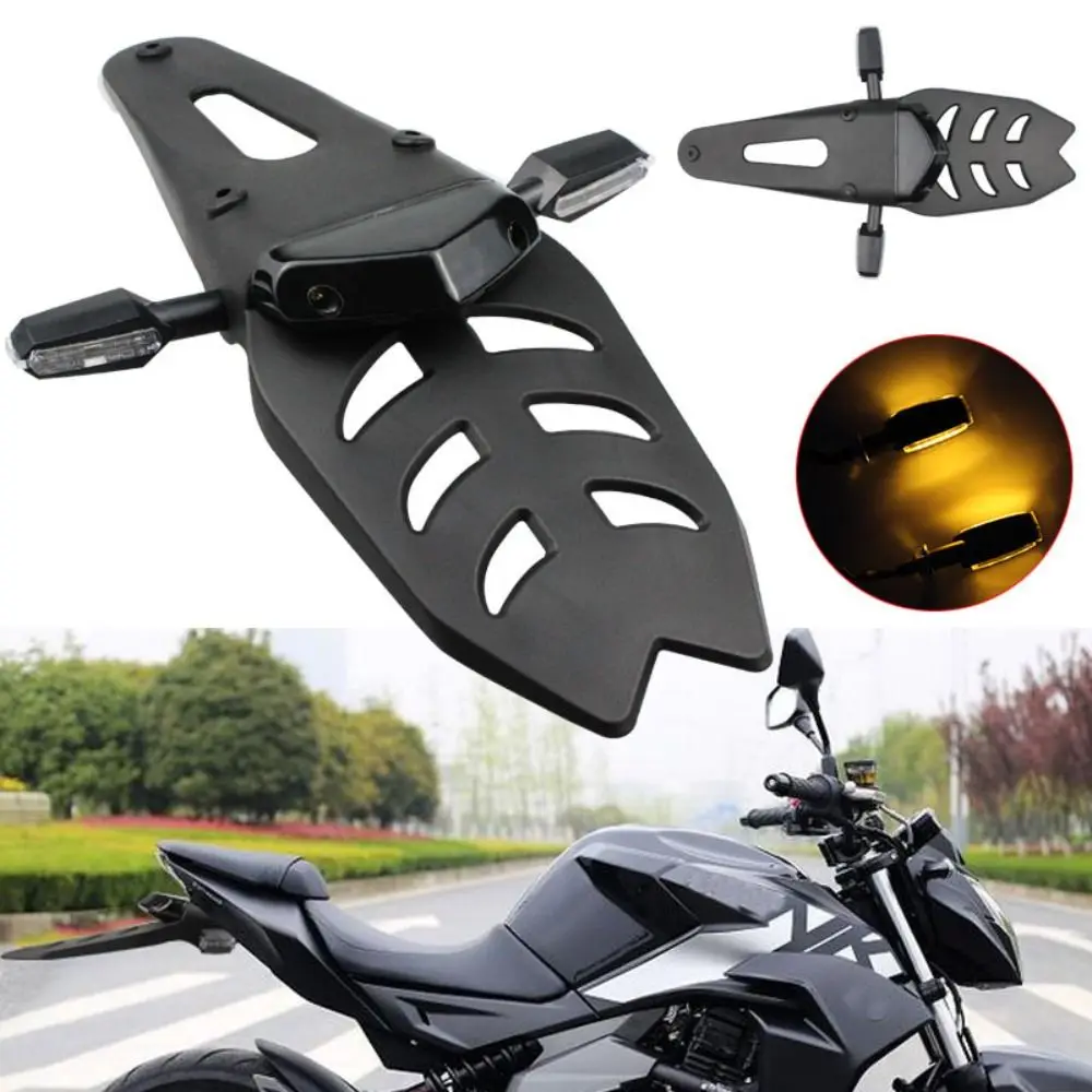 

Bracket Brake Lamp Splash Mudguard Water Retaining Plate with 12V LED Taillight Motorcycle Fender Motocross Mud Guard