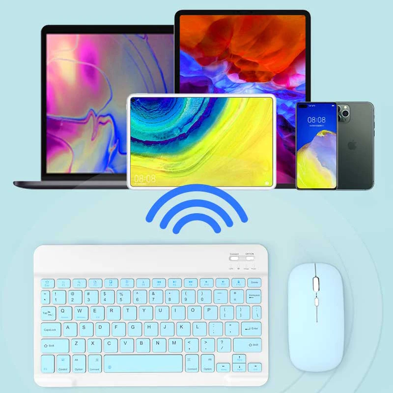 

Мини Bluetooth клавиатура мышь Беспроводная для Android iOS Windows iPad Lenovo Samsung Huawei Комплект клавиатуры для планшетов телефонов мыши наборы