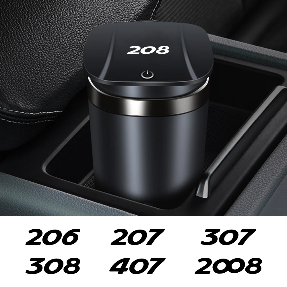 

Car Ashtray Cigarette For Peugeot 206 207 208 301 307 308 406 407 408 508 2008 3008 5008 108 RCZ 607 4008 Rifter 107 Accessories