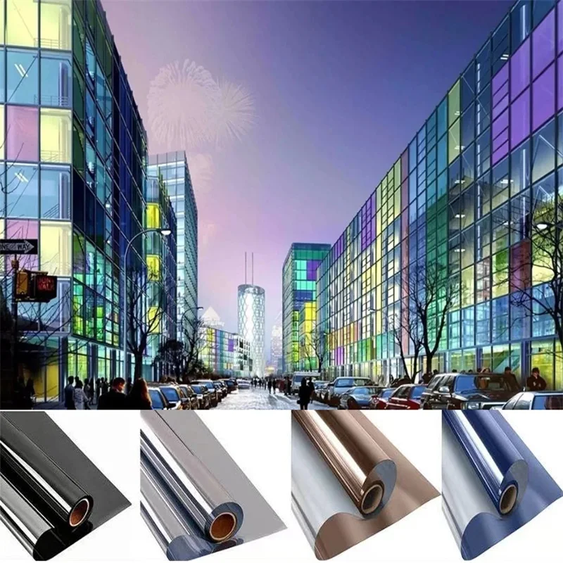 

Glass Window Film Privacy Screen Heat Insulation Sun Film Mirror Sticker Film Blackout Window Anti Uv Look Film Solar Window