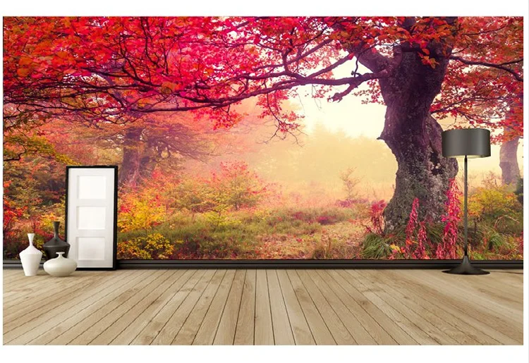 Объемная объемная стереоскопическая Большая фреска на заказ идиллический лес