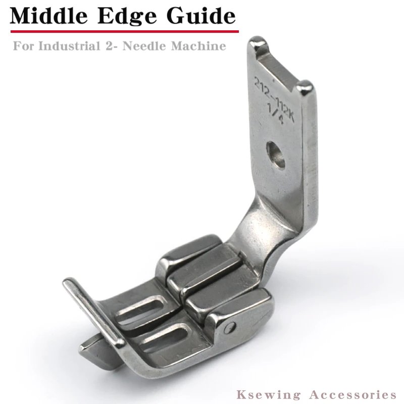 

212-112K Middle Edge Guide Presser Foot For Industrial 2-Needle Sewing Machine JUKI BROTHER LT2-B845 SINGER CONSEW Accessories