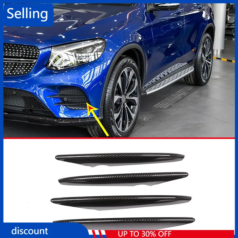 

4 Pcs For Mercedes Benz GLC Class X253 2017 2018 Car ABS Chrome Air intake grille Strips Trim Accessories fast ship