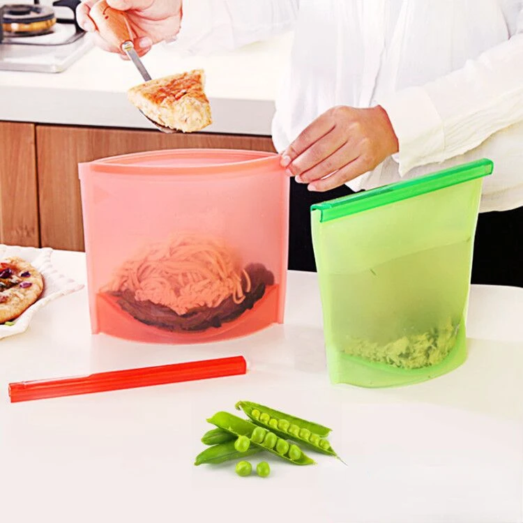 

Silicone Freshness Protection Package Large Capacity Grocery Bag Brawn Envelope Bag Microwaveable Refrigerated