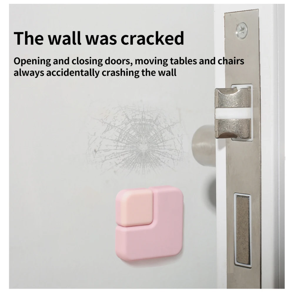 

Silicone Wall Sticker Shockproof Crash Pad Wall Mute Protective Wall Protector Punch-free Self-adhesive Square Shockproof Crash
