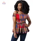 Африка Стиль для женщин современной моды женские топы Дашики в африканском стиле футболка с рисунком размера плюс M-6XL женская одежда WY1443