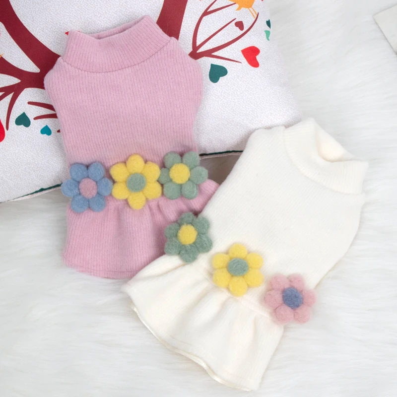 

Cute Dog Dress Warm Puppy Winter Clothes XXS S Pet Chihuahua Yorkshire Pomeranian Poodle Bichon Schnauzer Dogs Costume Dropship