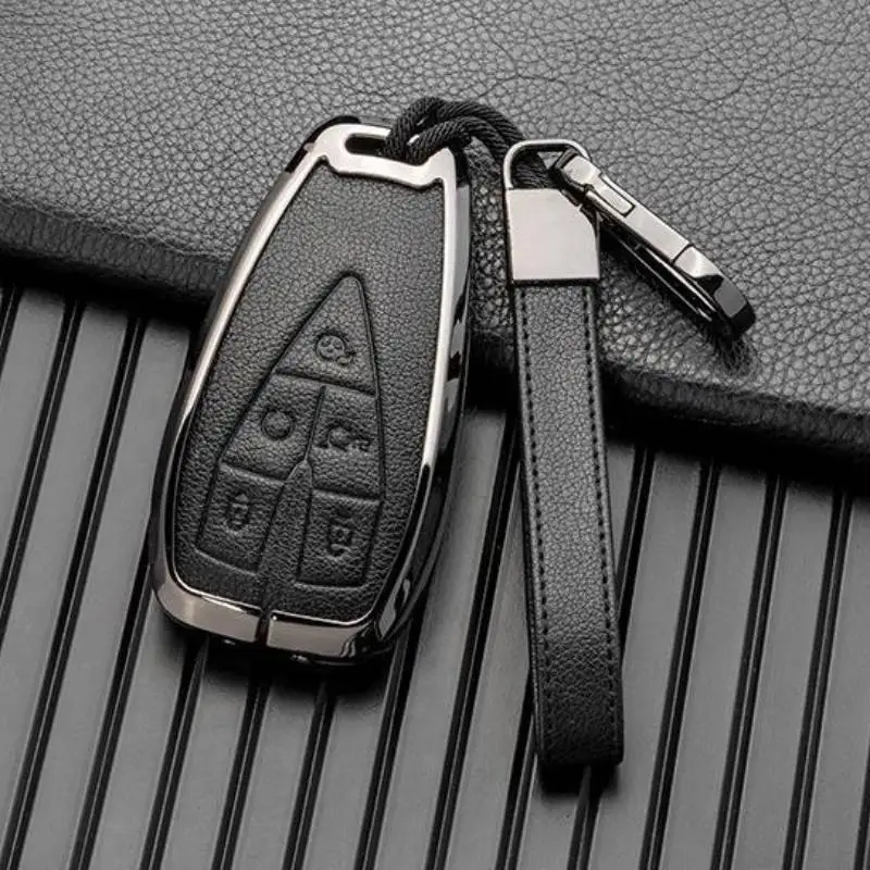 

Кожаный чехол для брелока, брелок для ключей, чехол для Changan 5 Button CS35Plus CS55Plus CS75Plus 2019 2020