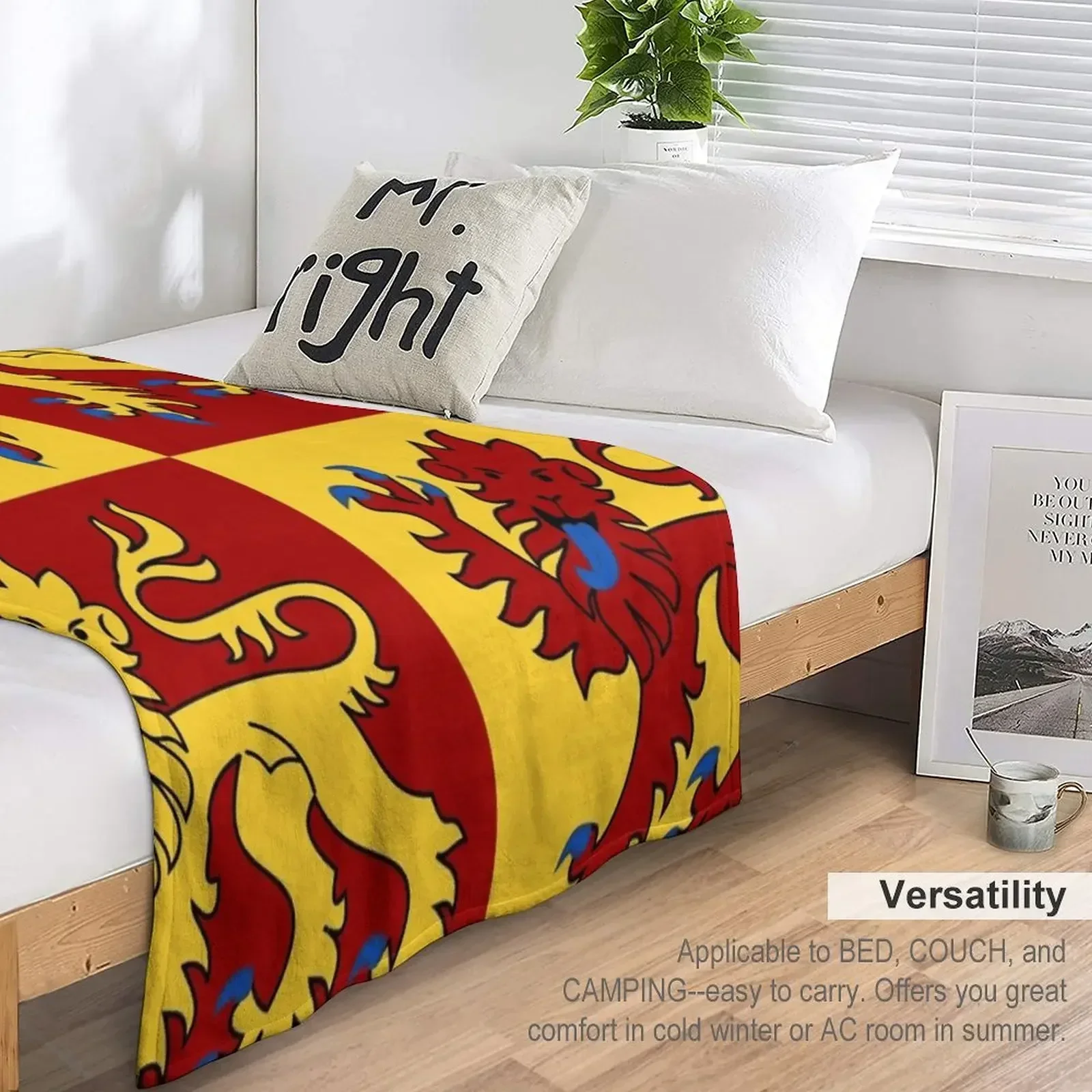 Baner Gwynedd | Плед с флагом персонализированные подарочные подвижные одеяла для сна