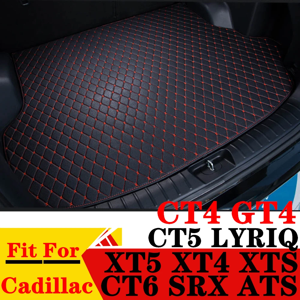 

Car Trunk Mat For Cadillac XT5 XT4 XTS CT6 SRX ATS CT5 LYRIQ CT4 GT4 All Weather XPE Rear Cargo Cover Carpet Liner Tail Boot Pad