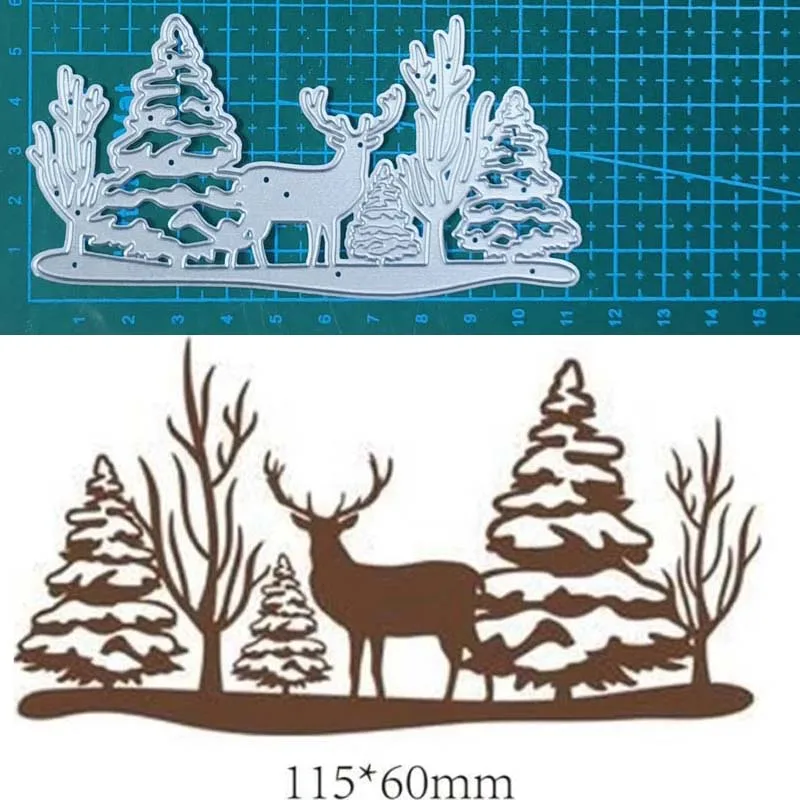 ze metalowe znaczki z świątecznym wzorem zwierzęcym renifera do scrapbookingu dekorowanie gilotyna papieru formy dźwigni w...