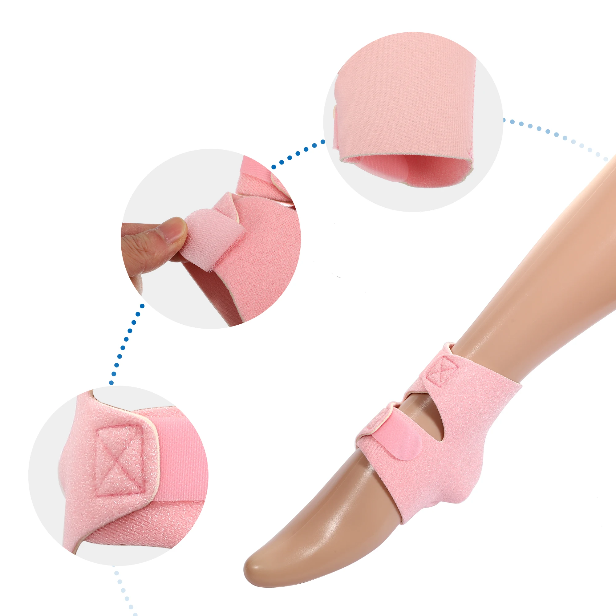 

X Autohaux 1 шт. поддержка голеностопа, защита, дышащие ахиллесовые подтяжки, искусственная поддержка с ремнем для спорта, размер S/L, розовый/серый/черный