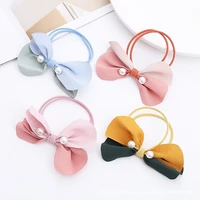 fabric bow tie elastic rubber band is suitable for fashionable women head rope hair circle wholesale girl headwear accessories