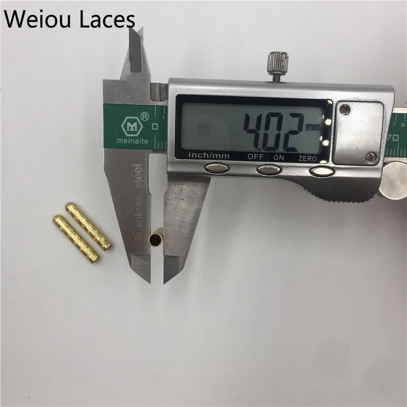 Weiou(100Pcs/25sets) Hot Gold Black Shoelace Aglets 4.0x22mm Seamless Sneaker Kits Repair Shoestring Accessory Clothes Tips DIY