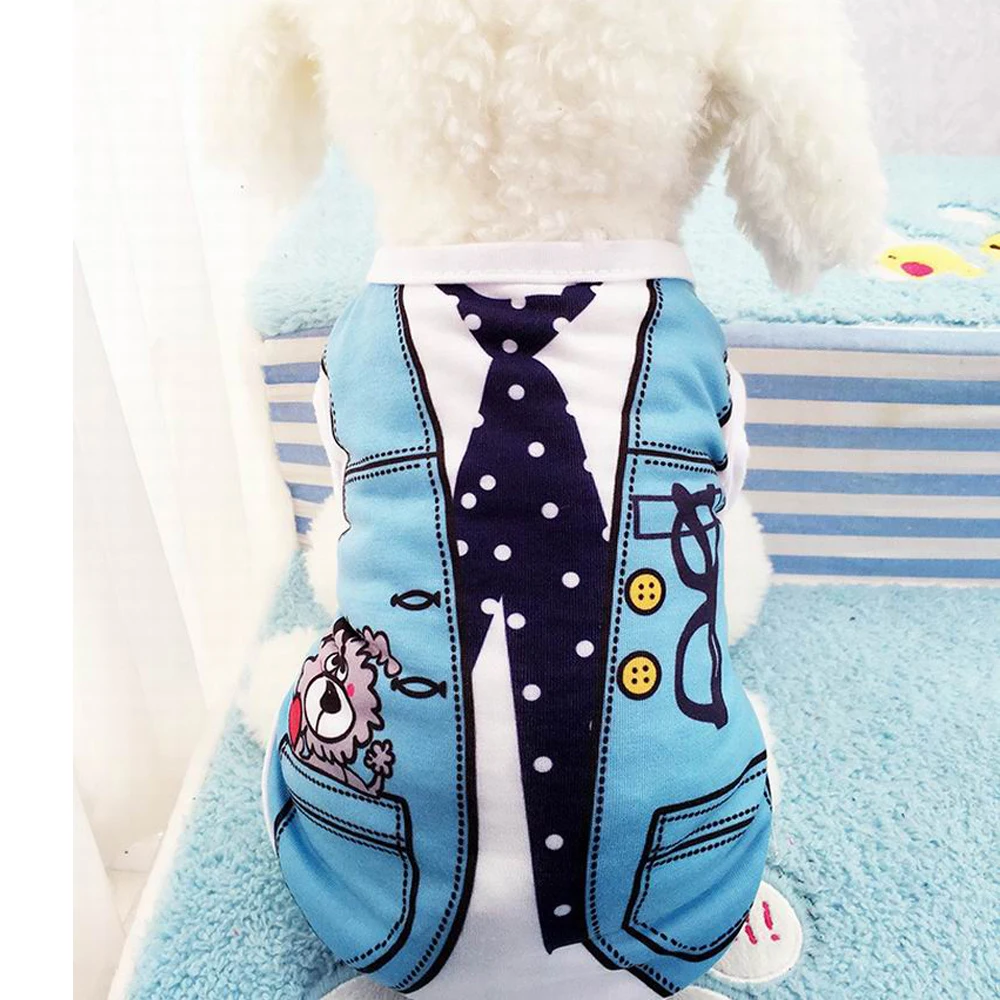 

Wholesale Small Pet Dog Clothes Vest Down Jacket Cartoon Cute Design Chihuahua T-Shirt Puppy Yorkshire Terrier Puppy Perro Vest
