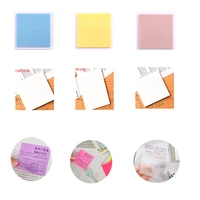50sheets creative transparent sticky notes waterproof memo pad planner sticker bookmark marker school office supplies stationery