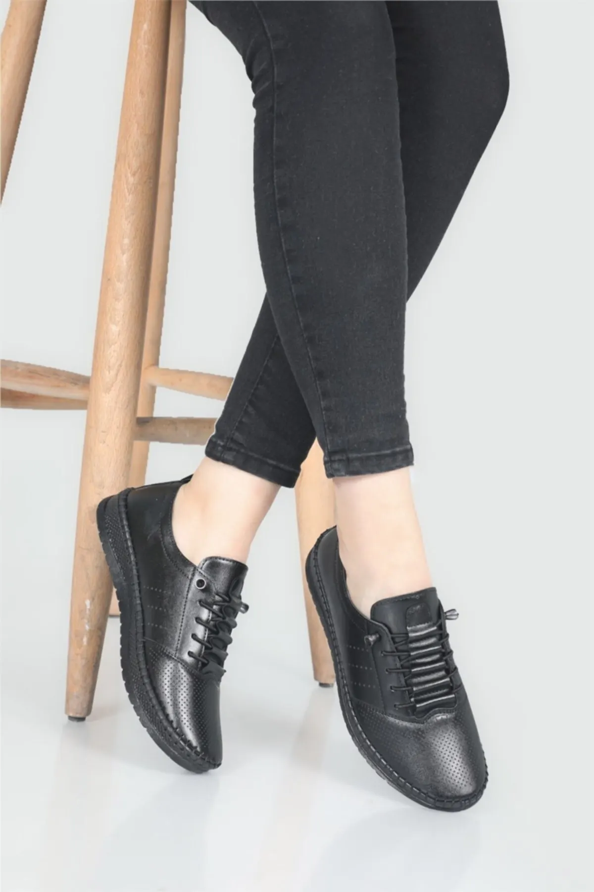 

Туфли женские ортопедические гелевые, дышащие, плоская подошва, Повседневная модная обувь, черные