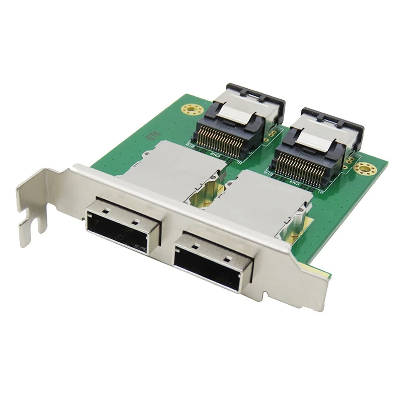 

Dual Ports Mini SAS Internal SFF-8087 To External HD SFF-8088 Sas26p PCI SAS Adapter Card Spare Parts