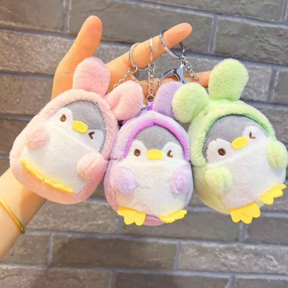 

Penguin Keychain Soft PP Cotton Filling Cute Doll Plushies Ornament Colorful Stuffed Animal Cartoon Doll Backpack Pendant