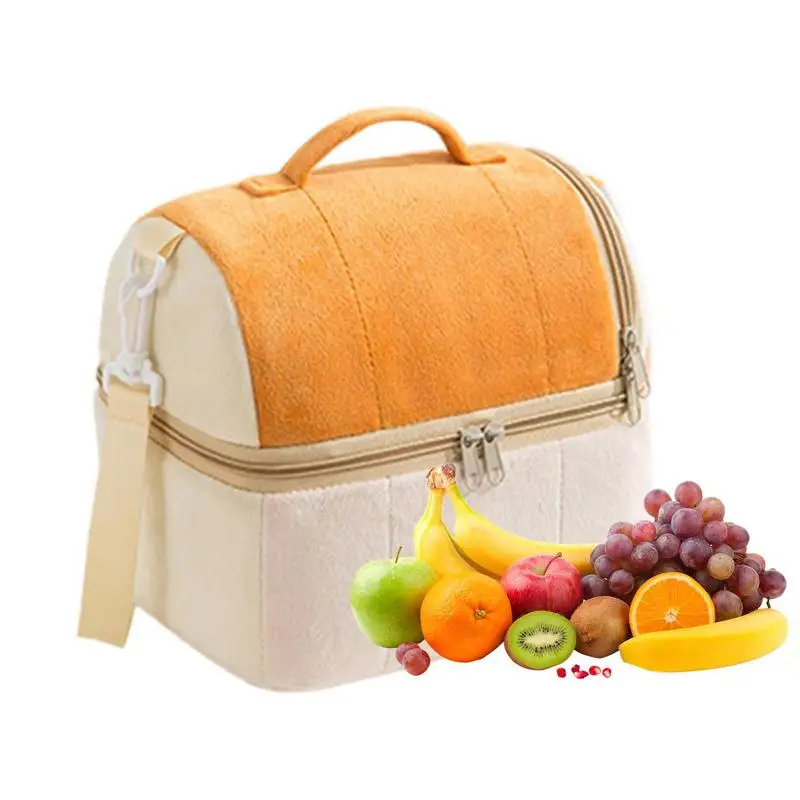 

Insulated Lunch Tote Bag Lunch Box Container High Capacity Waterproof Portable Thermal Cooler Sack Food Handbags Case For
