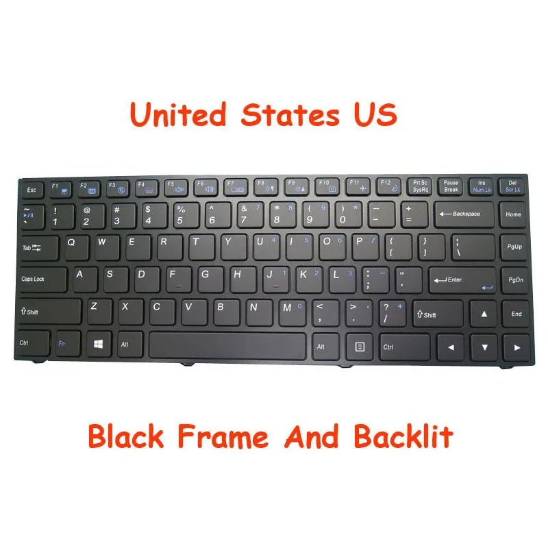 Клавиатура ноутбука без подсветки для AVADirect N130BU QS английская американская черная