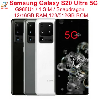 Samsung Galaxy S20 Ultra 5G G988U1 6.9" 128/512GB ROM 12/16GB RAM NFC Octa Core Snapdragon Original Unlocked 5G Cell Phone 1