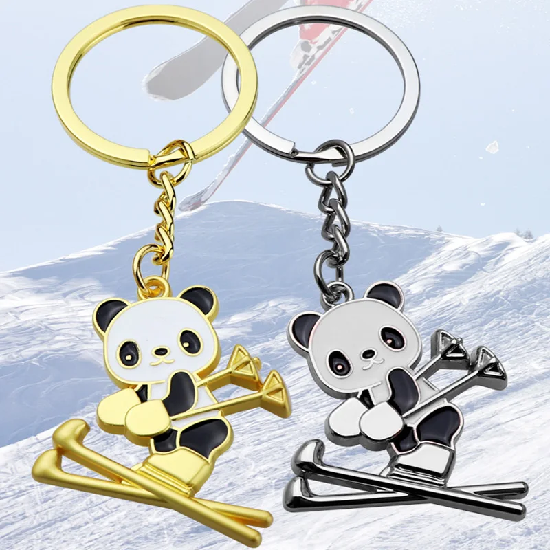 

Panda Ski Keychain 2022 Winter Games Keychain National Treasure Panda Winter Ski Gift Keychain Pendant
