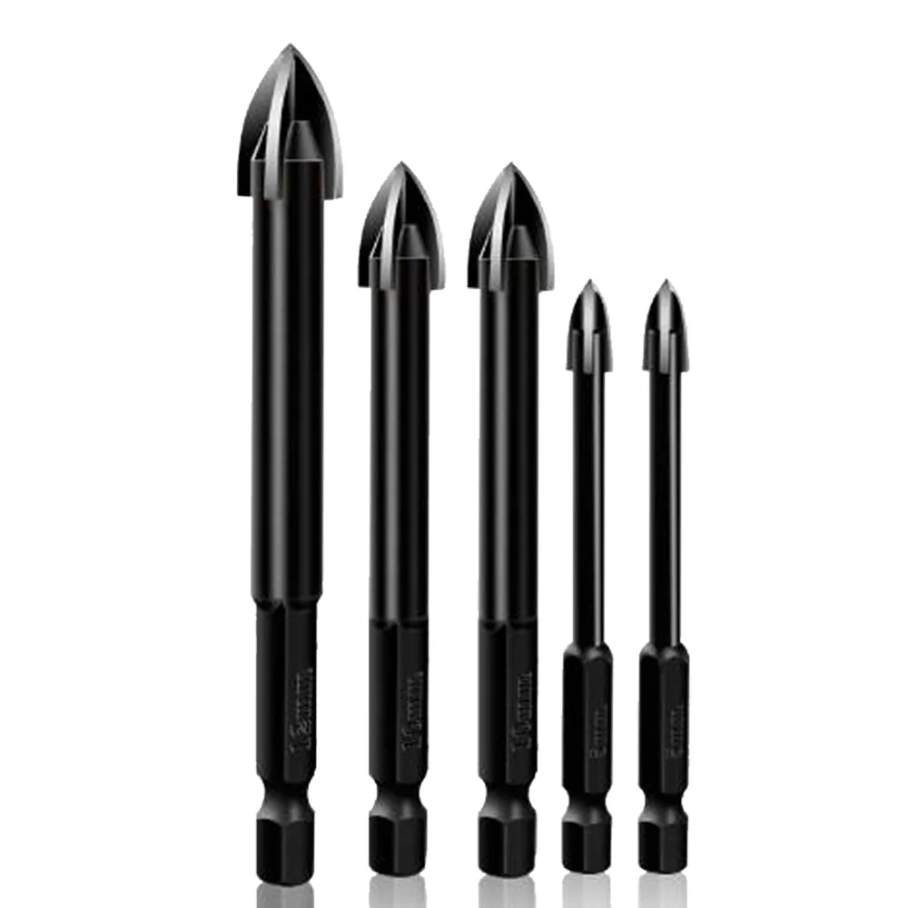 

1PCS 3-12mm Cross Hex Tile Drill Bits For Glass Ceramic Concrete Hole Opener Triangle Drill Bit Power Tools Accessories